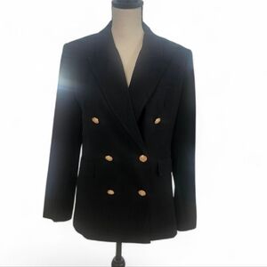 MOTF Black Blazer with Gold Accents
